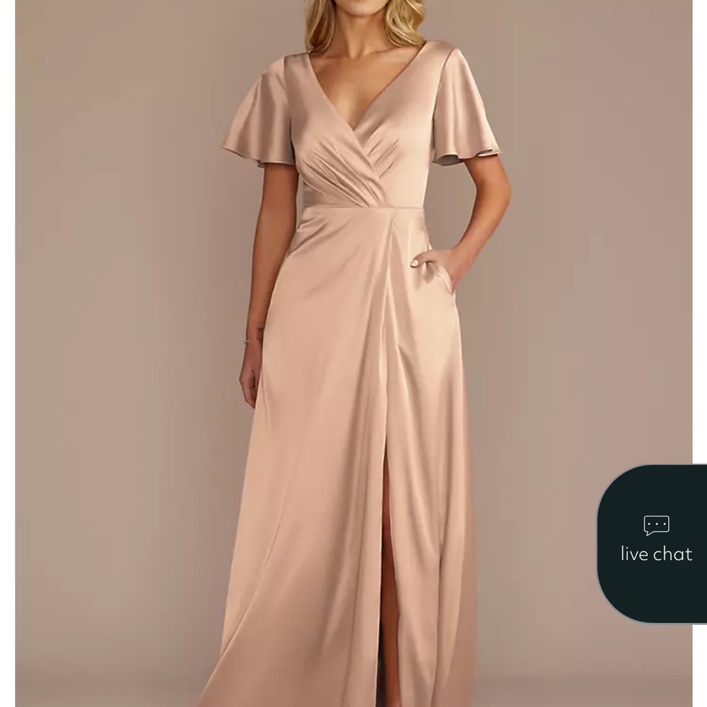 David’s Bridal Bridesmaid Dress Sand